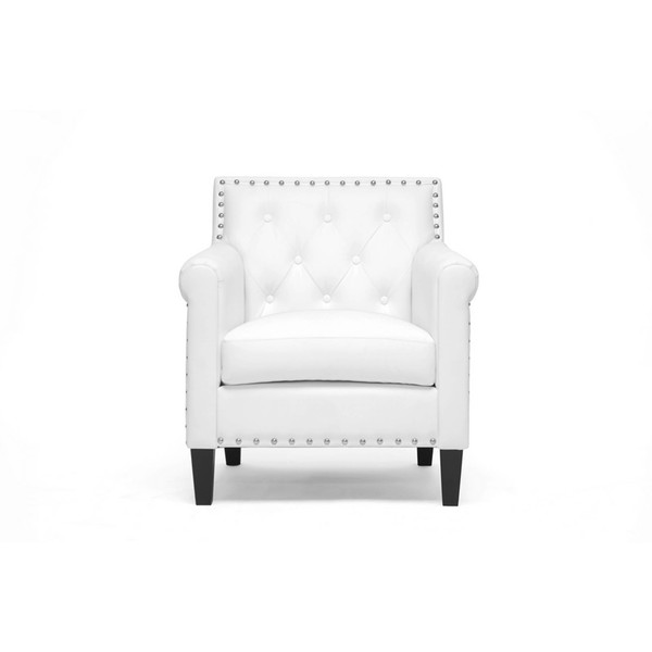 Baxton Studio Thalassa White Modern Arm Chair 85-4325